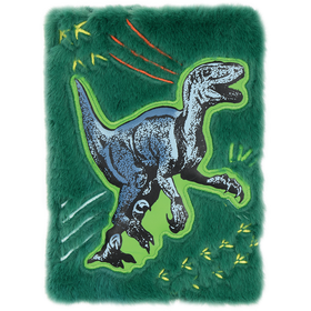 Diario Peludo de Dinosaurio | Brilla en la Oscuridad