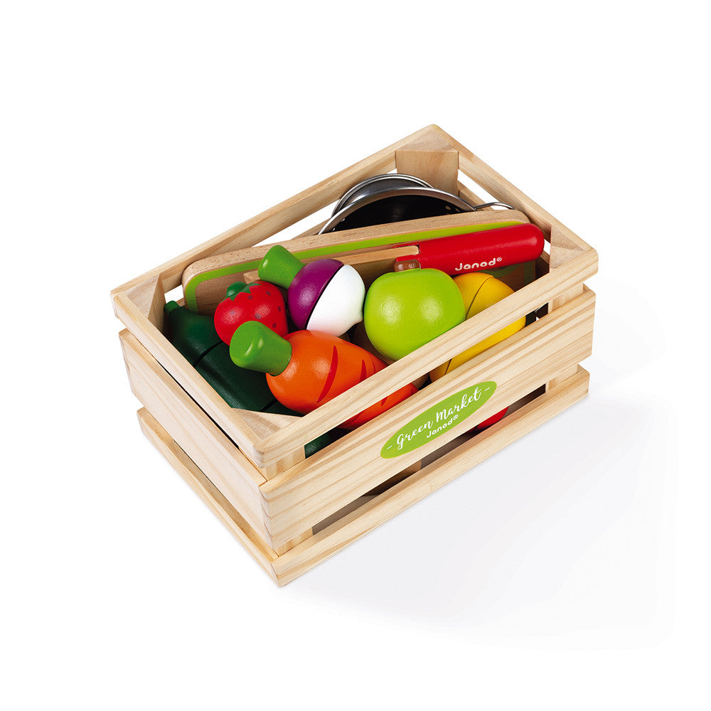 Set Frutas y Vegetales de juguete con Velcro — La jugueteria online