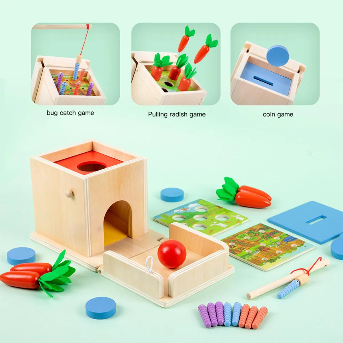 Caja Montessori 4 en 1