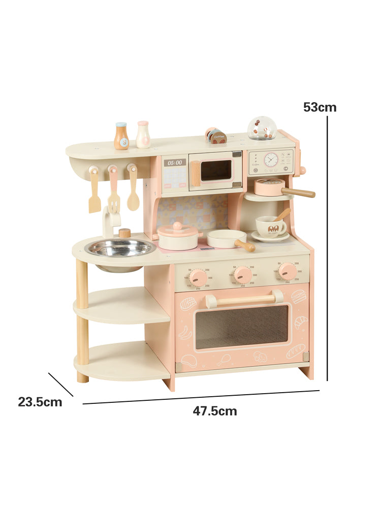 Cocina de Madera Infantil con Horno, Microondas y Máquina de Café