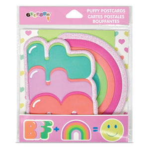 Postales Rainbow BFF Puffy