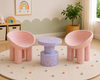 Set Mesa Redonda Confetti + 2 Sillas Bucket (Envió en 3 cajas individuales)