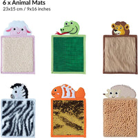 Set Sensorial de Animales – 6 Tapetes de Texturas