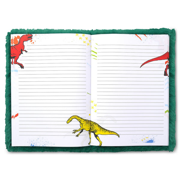 Diario Peludo de Dinosaurio | Brilla en la Oscuridad
