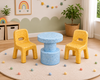 Set Mesa Redonda Confetti + 2 Sillas (Envió en 3 cajas individuales)