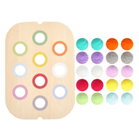 Tablilla de Clasificación de Colores con Pompones