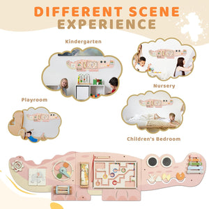 Juego de Pared Cocodrilo de Madera Multifuncional – Estaciones de Juego Montessori