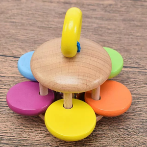 Sonajero de Madera con Colores y Aro Superior