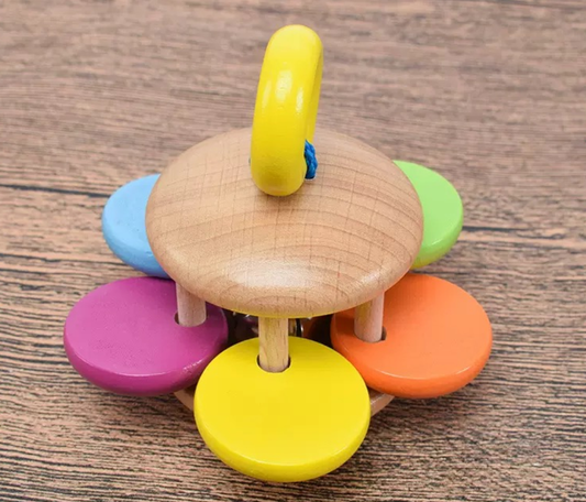 Sonajero de Madera con Colores y Aro Superior