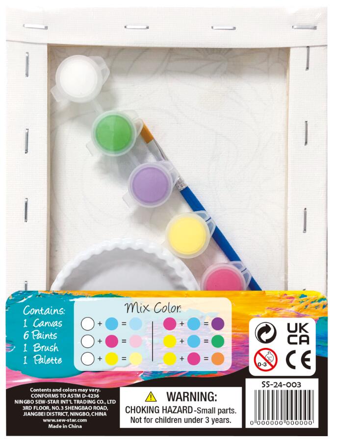 Kit de pintura sobre lienzo medio - Unicornio