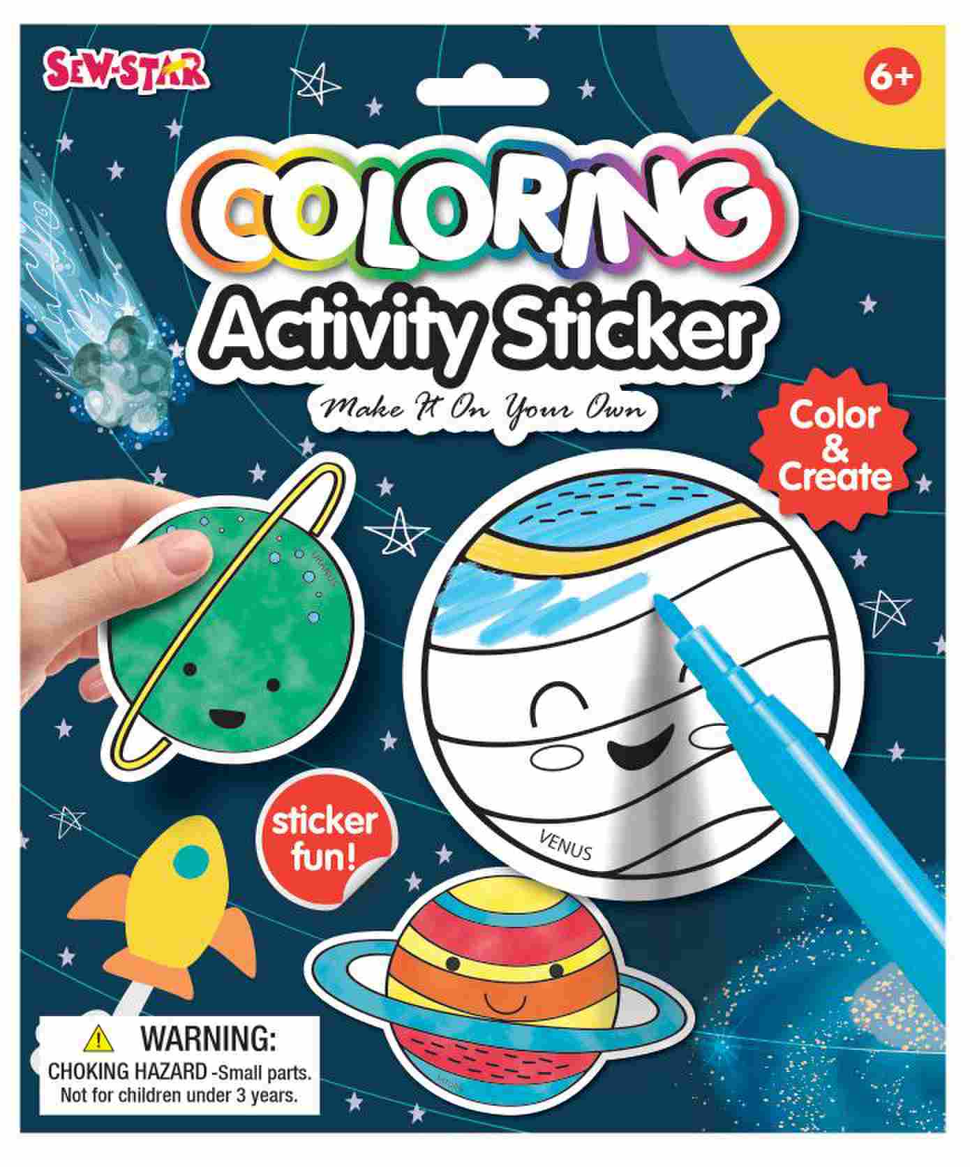 Pegatinas para colorear - Universo