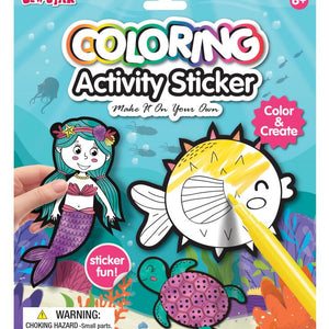 Pegatinas para colorear - Vida marina