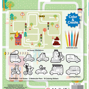 Pegatinas para colorear - Vehículos