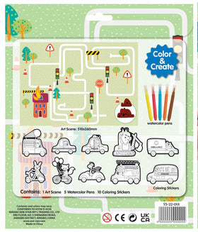 Pegatinas para colorear - Vehículos