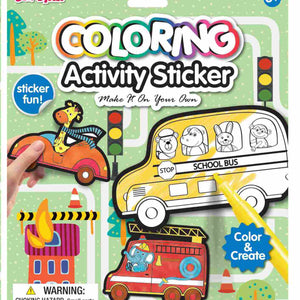 Pegatinas para colorear - Vehículos