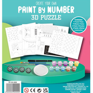 Rompecabezas 3D para pintar por números: Camión de helados