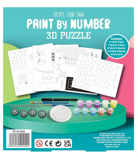 Rompecabezas 3D para pintar por números: Camión de helados