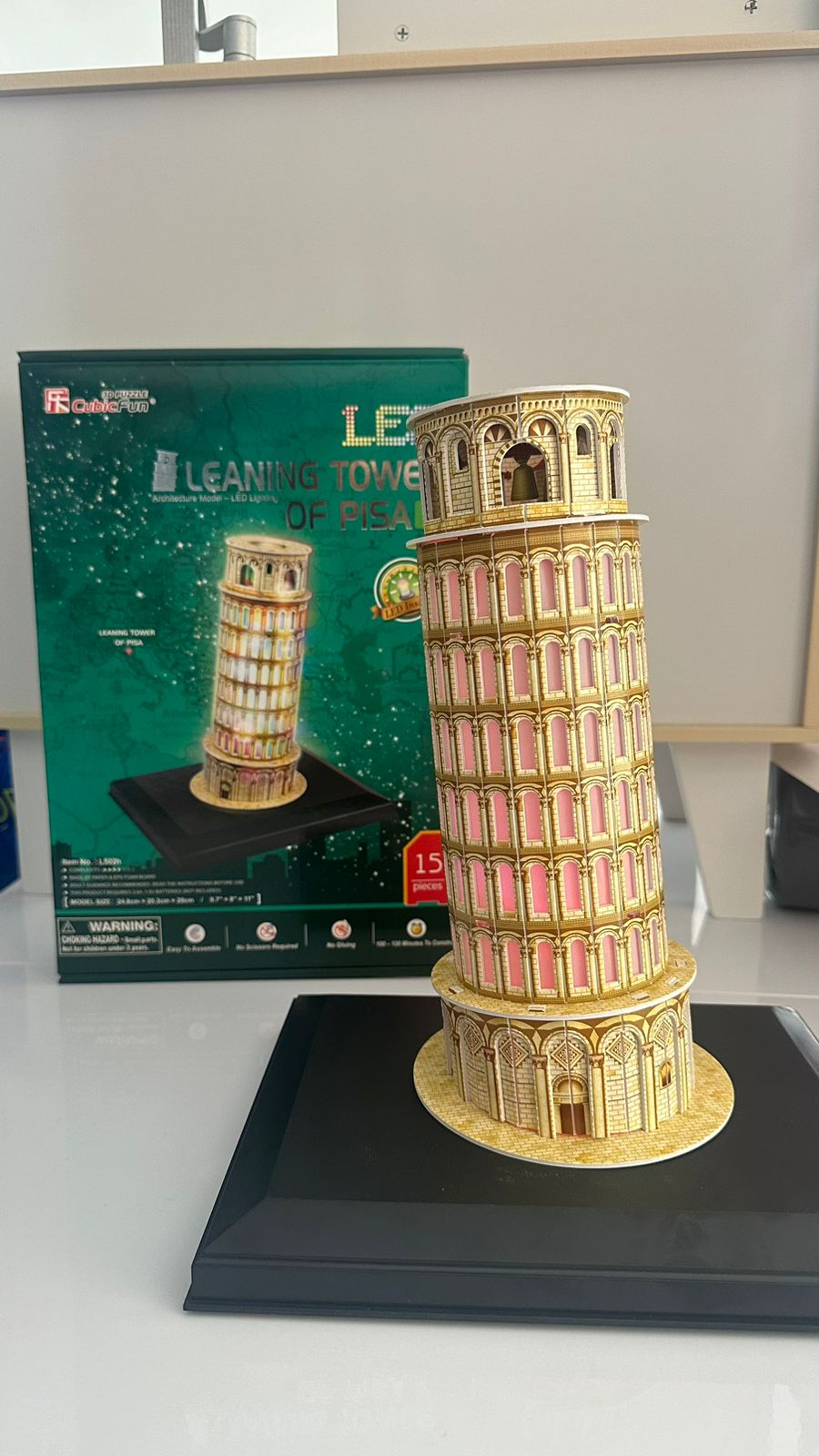 Puzzle 3D Leaning Tower Of Pisa - Led Inside