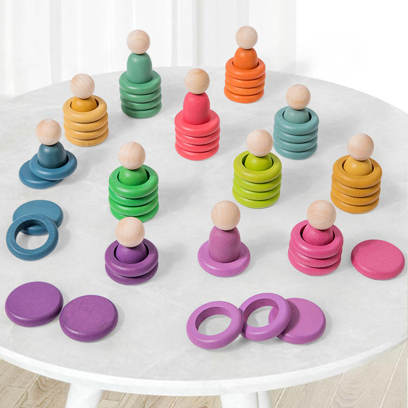Anillos Apilables con muñequitos Montessori