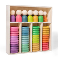 Anillos Apilables con muñequitos Montessori
