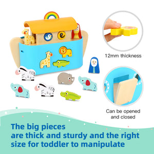 Arca de Noé de Madera con Animales