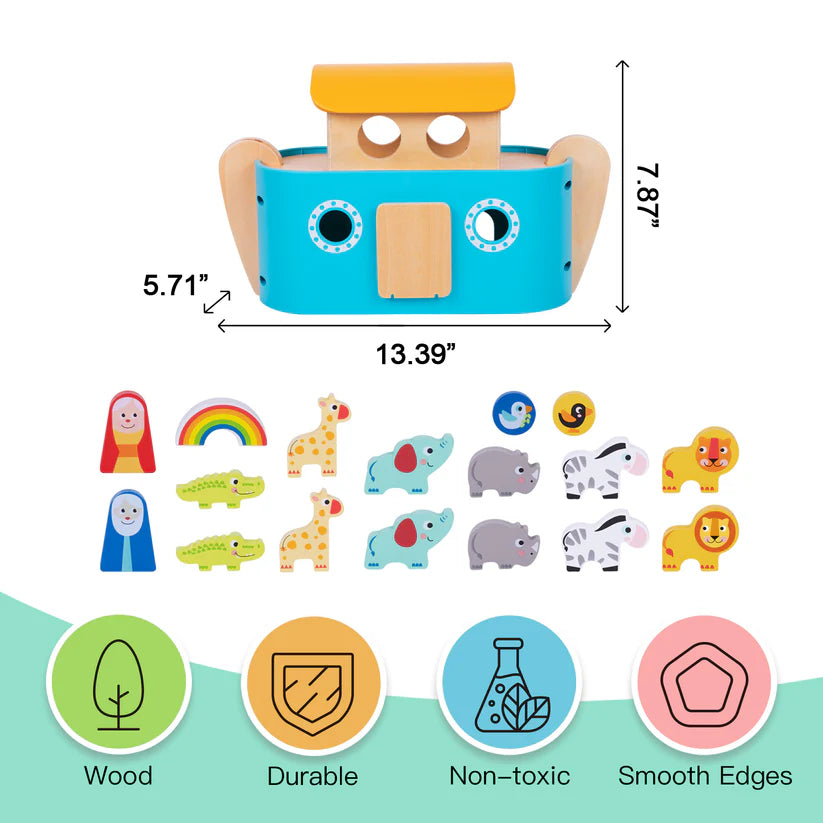 Arca de Noé de Madera con Animales