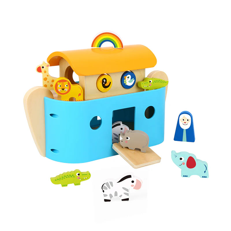 Arca de Noé de Madera con Animales