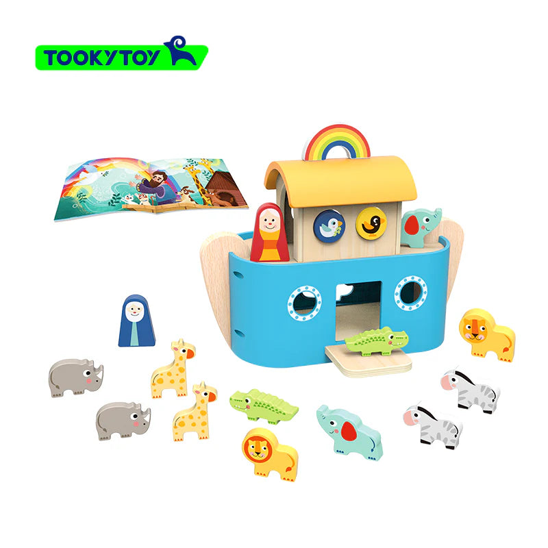 Arca de Noé de Madera con Animales