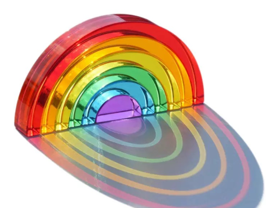 Arcoíris Transparente de Acrílico Montessori