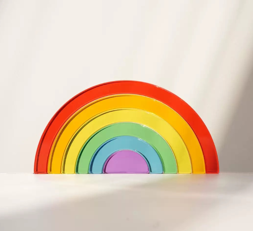 Arcoíris Transparente de Acrílico Montessori