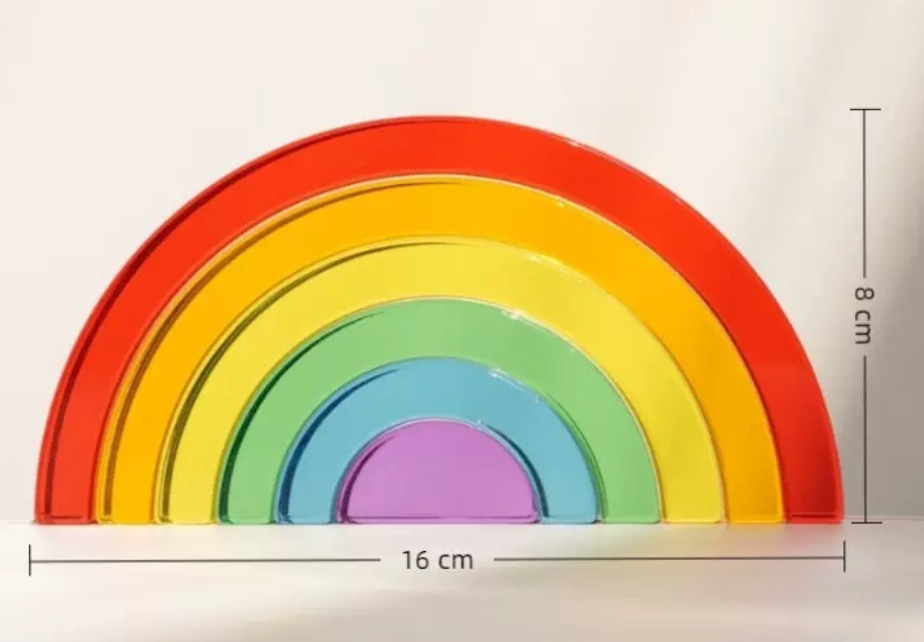 Arcoíris Transparente de Acrílico Montessori