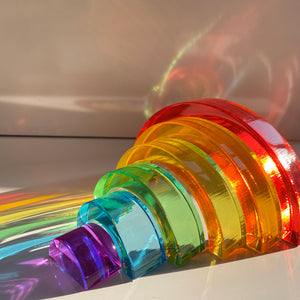 Arcoíris Transparente de Acrílico Montessori