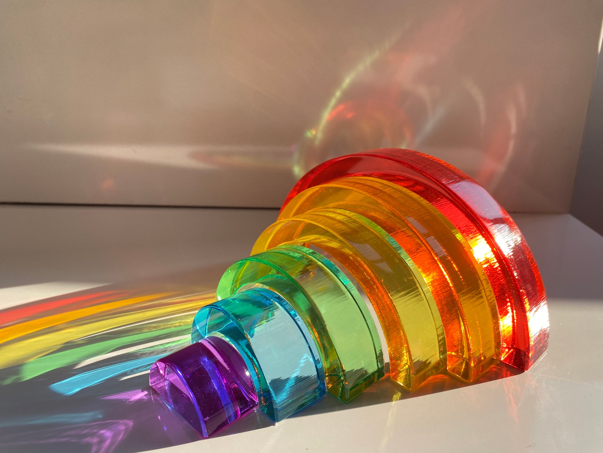 Arcoíris Transparente de Acrílico Montessori