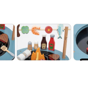 BBQ Fire Pit – Juego de Parrillada de Juguete-45 piezas