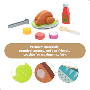 BBQ Fire Pit – Juego de Parrillada de Juguete-45 piezas