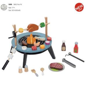 BBQ Fire Pit – Juego de Parrillada de Juguete-45 piezas