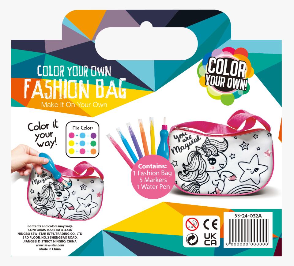 Bolso de Moda para Colorear Unicornio