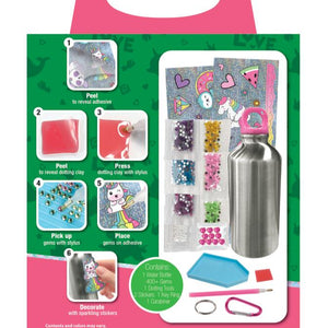 Botella de Agua para Decorar con Diamantes