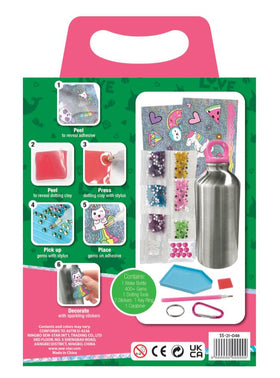 Botella de Agua para Decorar con Diamantes