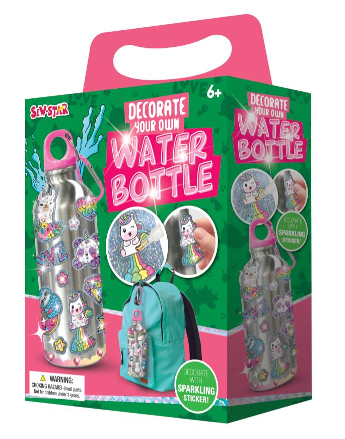 Botella de Agua para Decorar con Diamantes