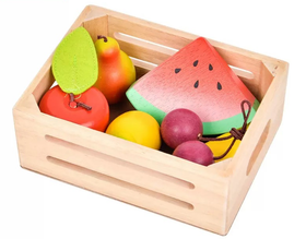 Caja de Frutas de Madera – Set de Juguete Educativo