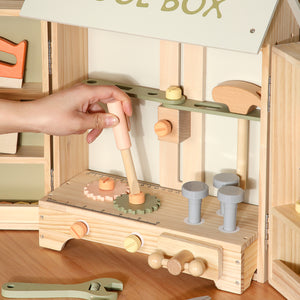 Caja de Herramientas de Madera para Niños - Tool Box