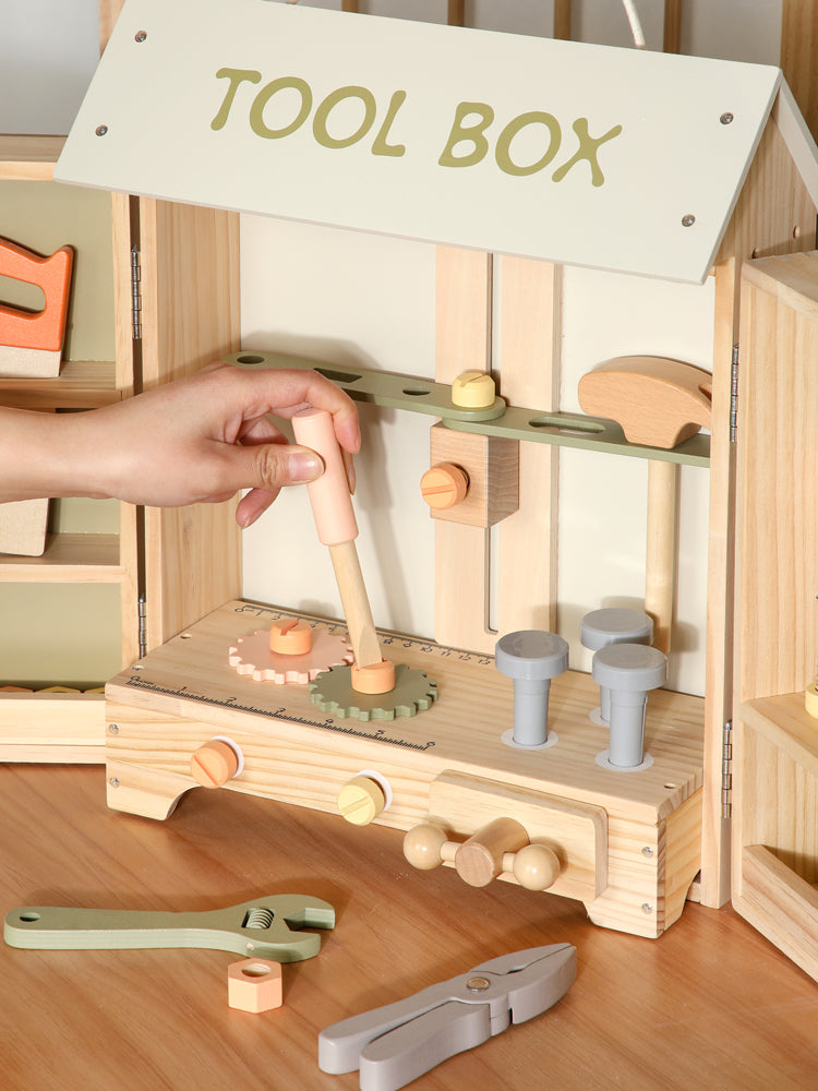 Caja de Herramientas de Madera para Niños - Tool Box