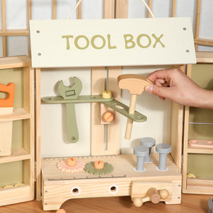 Caja de Herramientas de Madera para Niños - Tool Box