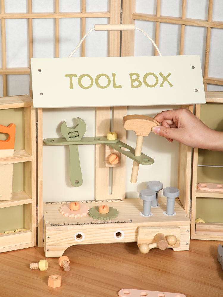 Caja de Herramientas de Madera para Niños - Tool Box