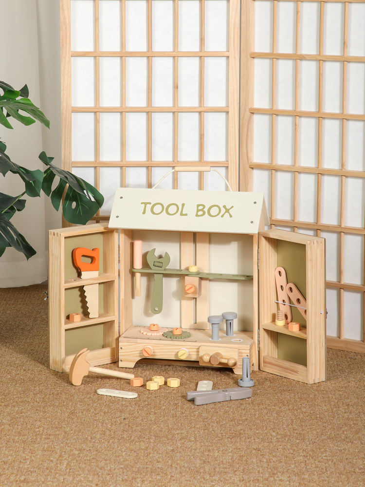 Caja de Herramientas de Madera para Niños - Tool Box