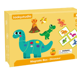 Caja de Viaje Magnética - Dinosaurios - 68 Piezas