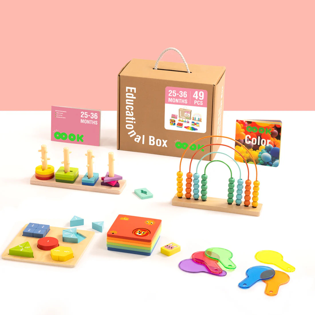 Educational Box Montessori 25-36 Meses - 49 Piezas