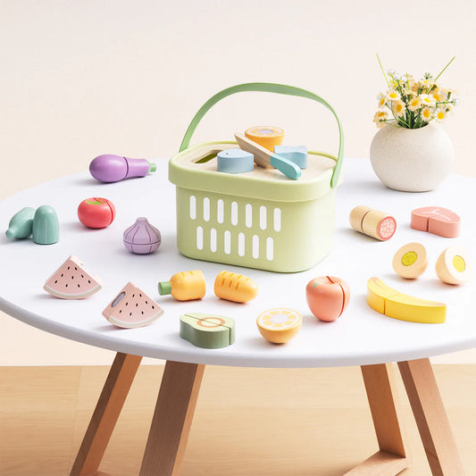 Canasta de Alimentos de Madera Para Cortar