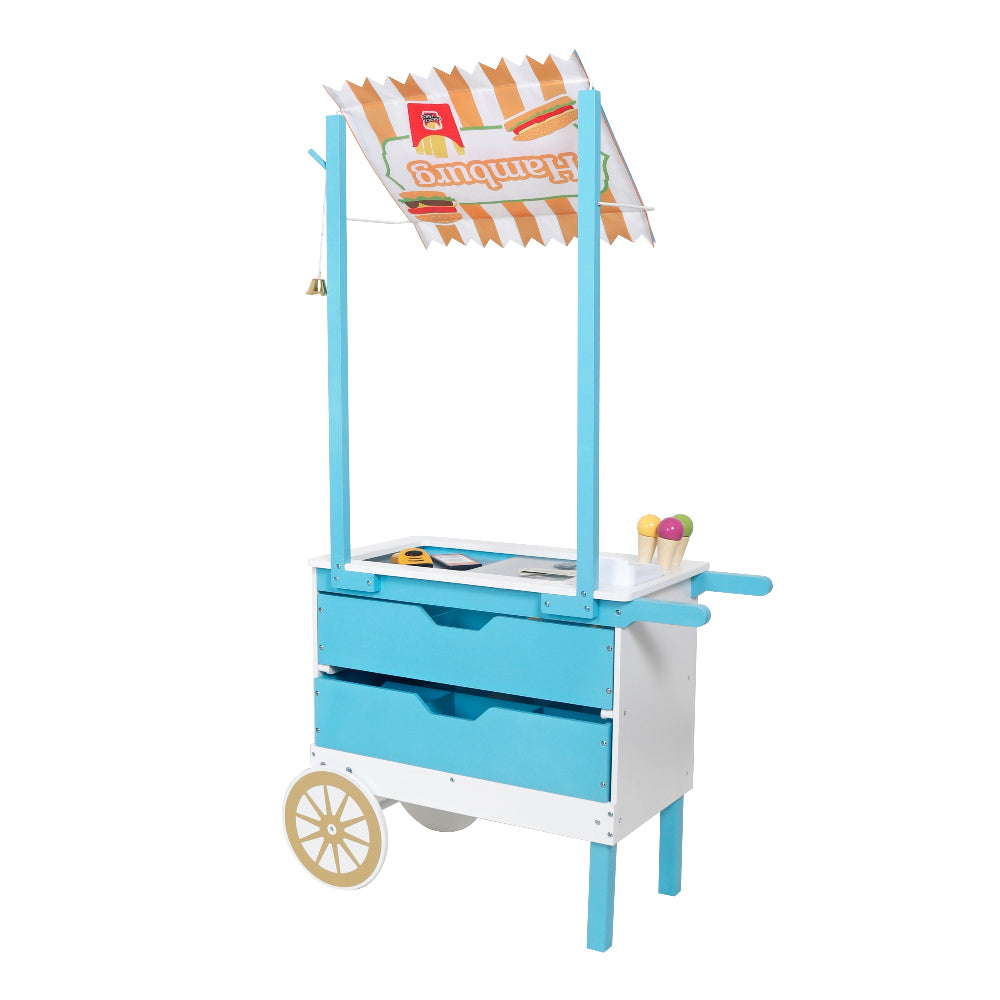 Carrito de Comida de Madera – Juego de Tienda